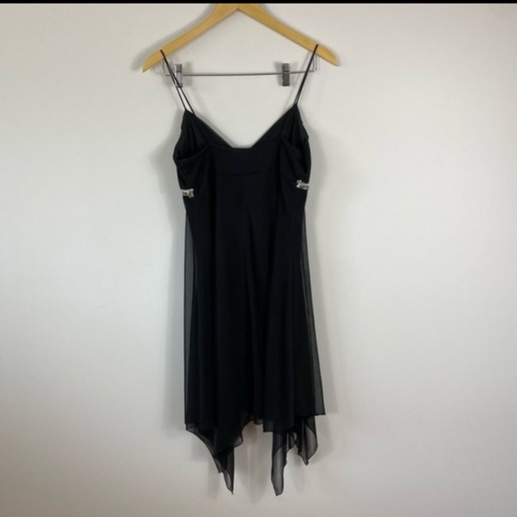 MARIPOSA Black and Silver Thin-Strap Midi Dress - Picture 4 of 10